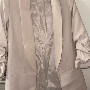 H&M Light Taupe Open-Front Blazer